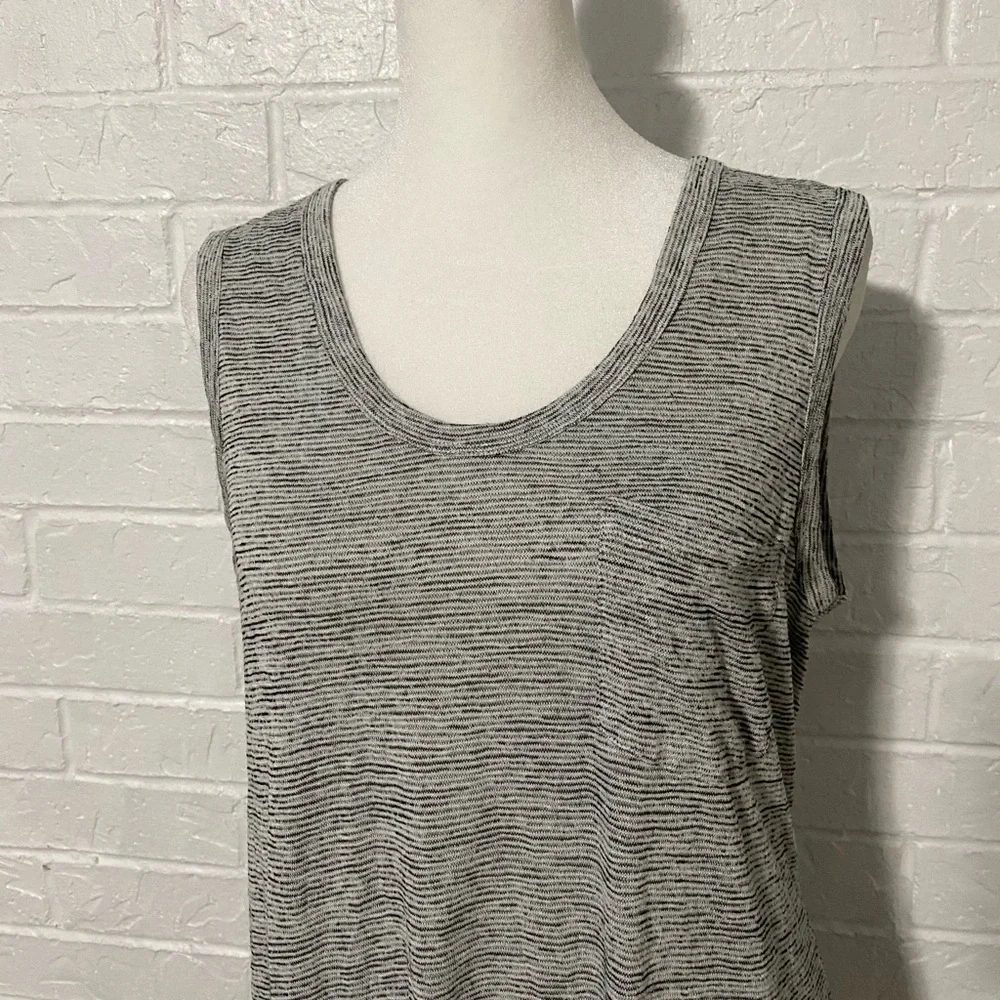 J. Crew Striped Gray Tank Dress